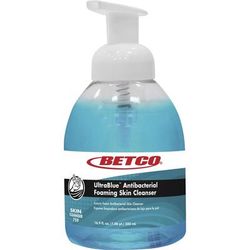 Betco 7590900 Ultra Blue Antibacterial Skin Cleanser, Foam, 16.91 fl oz, Clean Ocean, Pump Bottle, Applicable on Hand, Skin, Anti-bacterial, Non-irrit