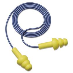 3M 340-4004 E-A-R UltraFit Earplugs, Corded, Premolded, Yellow, 100 Pairs - Box of 100 MMM3404004