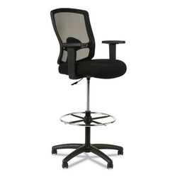 Alera ET4614 Etros Series Mesh Stool, 36.13" Seat Height, Supports up to 275 lbs, Black Seat/Black Back, Black Base ALEET4614
