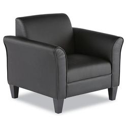 Alera RL23LS10B Reception Lounge Sofa Series Club Chair, 35.43'' x 30.70'' x 32.28'', Black Seat/Black Back, Black Base ALERL23LS10B