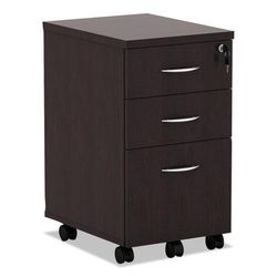 Alera VA572816ES Valencia Mobile Box/Box/File Pedestal File, 15.88w x 20.5d x 28.38h, Espresso ALEVA572816ES