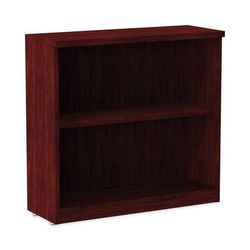 Alera VA63-3032MY Valencia Series Bookcase, Two-Shelf, 31 3/4w x 14d x 29 1/2h, Mahogany ALEVA633032MY