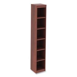 Alera VA67212MC Alera Valencia Series Narrow Profile Bookcase, Six-Shelf, 11.81w x 11.81d x 71.73h, Medium Cherry ALEVA67212MC
