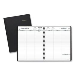 At-A-Glance 70-855-05 Weekly Planner Ruled for Open Scheduling, 8.75 x 6.75, Black Cover, 12-Month (Jan to Dec): 2024 AAG7085505