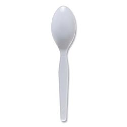 Boardwalk SPOONBX Mediumweight Polystyrene Cutlery, Teaspoon, White, 100/Box - Box of 100 BWKSPOONBX