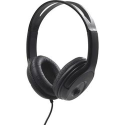 Compucessory 15153 Stereo Headset with Volume Control, Black/Red CCS15153