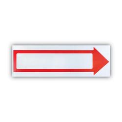 Consolidated Stamp 098056 Stake Sign, 6 x 17, Blank White with Printed Red Arrow COS098056
