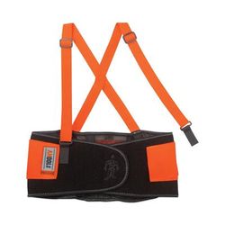 Ergodyne 11888 ProFlex 100HV Economy Hi-Vis Spandex Back Support Brace, 4X-Large, 52" to 58" Waist, Black/Orange, Ships in 1-3 Business Days EGO11888