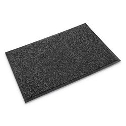 Crown Mats & Matting CS-0035GY Cross-Over Indoor/Outdoor Wiper/Scraper Mat, Olefin/Poly, 36 x 60, Gray CWNCS0035GY