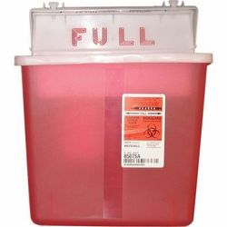 Covidien K5SS1007SA Sharps Containers, Polypropylene, 5 qt, 4 3/4 x 10 3/4 x 11 1/2, Red CVDK5SS1007SA