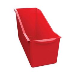 Deflecto 39508RED Antimicrobial Book Bin, 14.2 x 5.34 x 7.35, Red DEF39508RED