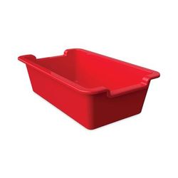 Deflecto 39510RED Antimicrobial Rectangle Storage Bin, Red DEF39510RED