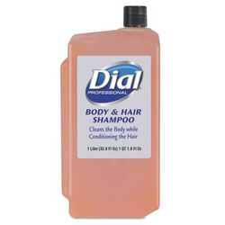 Dial Professional 04029 Body & Hair Care, Peach, 1 L Refill Cartridge, 8/Carton - Case of 8