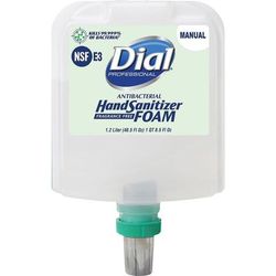 Dial Professional 19714 Dial 1700 Manual Refill Antibacterial Foaming Hand Sanitizer, Fragrance-Free, 1.2 L, 3/Carton - Case of 3 DIA19714