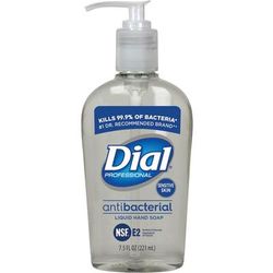 Dial Professional 82834 Antibacterial Liquid Hand Soap for Sensitive Skin, Floral, 7.5 oz Pump, 12/Carton DIA82834
