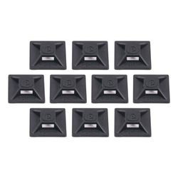 Ergodyne 19702 Squids 3701 Mini Adhesive Mount Replacements, 2 lb Max Safe Working Capacity, 0.9" Long, Black,10/Pack, Ships in 1-3 Bus Days EGO19702