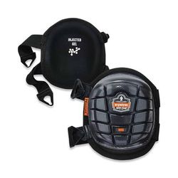 Ergodyne 18455 ProFlex 355 Injected Gel Knee Pads, Short Cap, Buckle Closure, One Size Fits Most, Black, Pair, Ships in 1-3 Business Days - 1 Pair EGO
