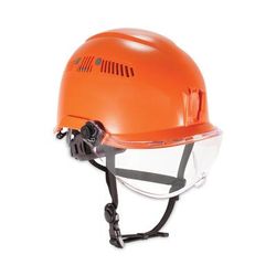 Ergodyne 60221 Skullerz 8975V Class C Safety Helmet w/8991 Visor Kit, Clear Lens, 6-Pt Ratchet Suspension, Orange,Ships in 1-3 Business Days EGO60221