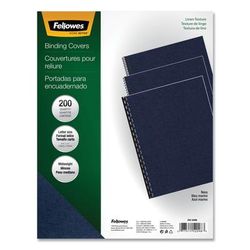 Fellowes 52098 Expressions Linen Texture Presentation Covers for Binding Systems, Navy, 11 x 8.5, Unpunched, 200/Pack - Pack of 200 FEL52098