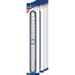 Helix 36001 Ruler - 30cm / 12" Graduations - Imperial, Metric Measuring System - Plastic - 10 / Box - Assorted - Box of 5 HLX36001