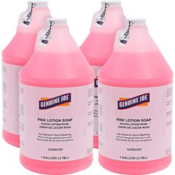 Genuine Joe 02107CT Pink Lotion Soap, 1 gal (3.8 L), Hand, Pink, Rich Lather, 4/Carton - Case of 4 GJO02107CT