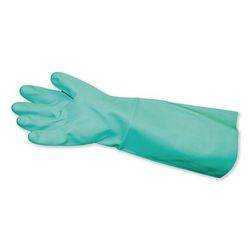 Impact Products 8225M Long-Sleeve Unlined Nitrile Gloves, Powder-Free, Green, Medium, 12 Pair/Carton - 12 Pairs IMP8225M