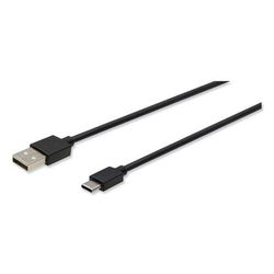 Innovera 30016 USB to USB C Cable, 10 ft, Black IVR30016