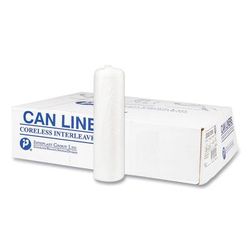 InteplastPitt S434822N High-Density Interleaved Commercial Can Liners, 56 gal, 22 microns, 43" x 48", Natural, 200/Carton - Case of 200