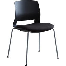 Lorell 42948 Chair, Stackable, 21-1/2"Wx33"Lx33"H, 2/CT, Black - Case of 2 LLR42948