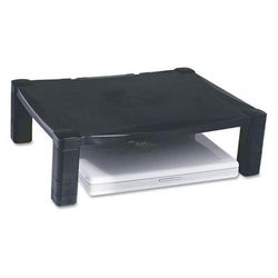 Kantek MS400 Single Level Height-Adjustable Stand, 17 x 13 1/4 x 3 to 6 1/2, Black KTKMS400