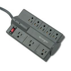 Kensington 38218 Guardian Premium Surge Protector, 8 Outlets, 6 ft Cord, 1080 Joules, Gray