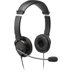 Kensington 97603 Headphones, W/ Mic, Hi-Fi, 7-9/10"Wx11-1/5"Lx2-4/5"H, Bk KMW97603