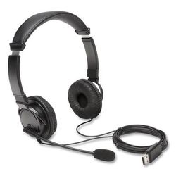 Kensington K97601WW Hi-Fi Headphones with Microphone, Black KMWK97601WW