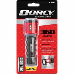 Life+Gear® 414347 Flashlight, 360 Lumen, 1-1/2"Wx1-1/2"Lx5-1/10"H, Black/Red DCY414347