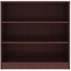 Lorell 99781 3-Shelf Bookcase, 36" x 12" x 36", Mahogany