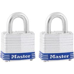 Master Lock Company 3-T 2 Match Hi Security Padlocks, Keyed Alike, Cylinder Protection - Pack of 2 MLK3T