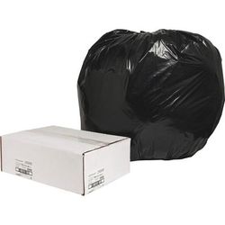 Nature Saver 00992 Recycled Black Trash Bags, 56 Gallon, Box of 100 - Box of 100 NAT00992