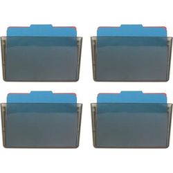 Officemate 21431CT Wall Files, Letter, 13" x 4-1/8" x 7", 4/CT. Smoke - Case of 4 OIC21431CT