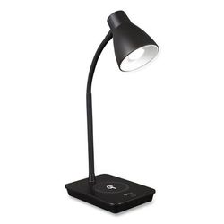 OttLite CSA26KUQSHPR Wellness Series Infuse LED Desk Lamp with Wireless and USB Charging, 15.5" High, Black OTTCSA26KUQSHPR