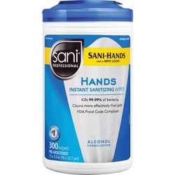 PDI Healthcare P92084 Hands Instant Sanitizing Wipes - White - Moisturizing - For Hand, Food Service - 300 Per Canister PDIP92084