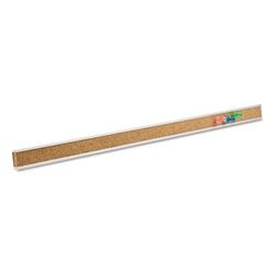 Quartet® 2006 Bulletin Bar I Natural Cork Bulletin, 48 x 1, Brown, Silver Aluminum Frame