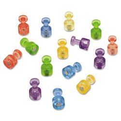 Quartet® MPPC Magnetic "Push Pins", 3/4" dia, Assorted Colors, 20/Pack - Pack of 20