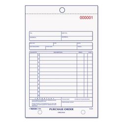 Rediform 1L141 Purchase Order Book, 12 Lines, Three-Part Carbonless, 5.5 x 7.88, 50 Forms Total RED1L141
