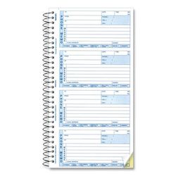 Rediform 50-076 Telephone Message Book, Two-Part Carbonless, 5 x 2.75, 4 Forms/Sheet, 400 Forms Total RED50076