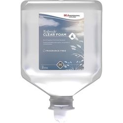 SC Johnson Professional® 296585WHI Refresh Clear FOAM Hand Soap Refill, 67.6 fl oz (2 L), Dirt Remover, Kill Germs, Hand, School, Education, Clear SJ