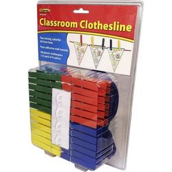 Teacher Created Resources 62449 Classroom Clothesline, 7-7/10"Wx10-4/5"Lx2-3/10"H, Multi