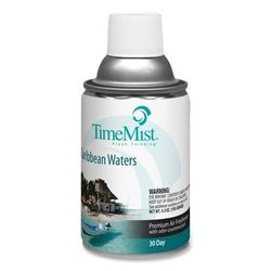 Timemist 1042756 Premium Metered Air Freshener Refill, Caribbean Waters, 6.6 oz Aerosol, 12/Carton - Case of 12 TMS1042756