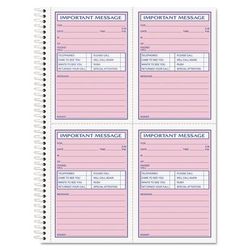 TOPS 4005 Telephone Message Book, Fax/Mobile Section, Two-Part Carbonless, 5.5 x 3.88, 4/Page, 200 Forms TOP4005