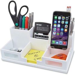 Victor W9525 Desk Organizer w/Phone Hldr, 5-1/2" x 10-2/5" x 3-1/2", WE VCTW9525