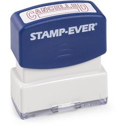 Trodat 5942 Pre-inked CANCELED Message Stamp - Message Stamp - "CANCELLED" - 0.56" Impression Width x 1.69" Impression Length - 50000 Impression(s)
